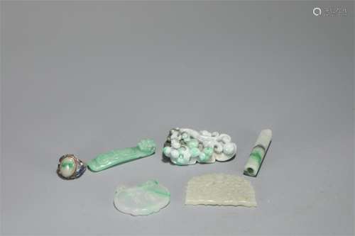 A GROUP OF CHINESE JADE DECORATIONS