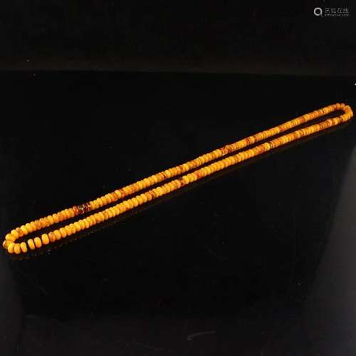 Vintage Amber Beads Necklace