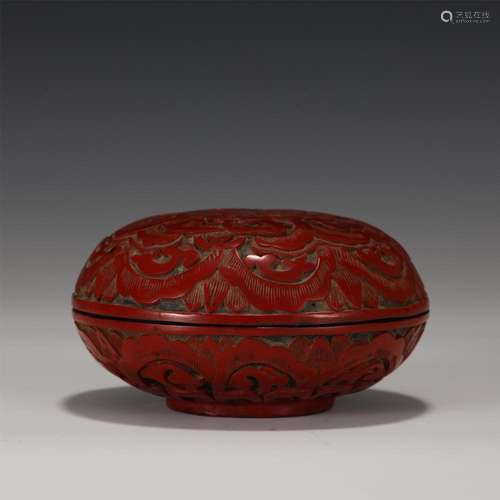 A CHINESE TIXI LACQUER BOX