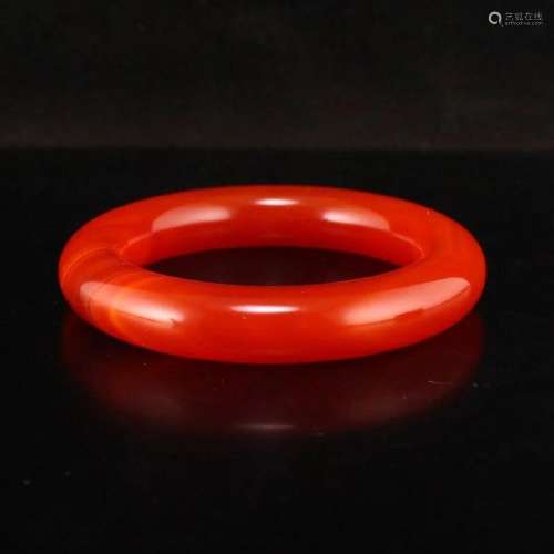 Inside Diameter 58 MM Chinese Red Agate Bracelet