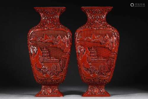 Qing Dynasty Qianlong Period - Carved Red Lacquer