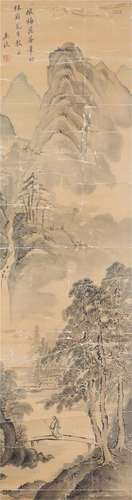 A CHINESE PAINTING OF MOUNTAINS LANDSCAPE