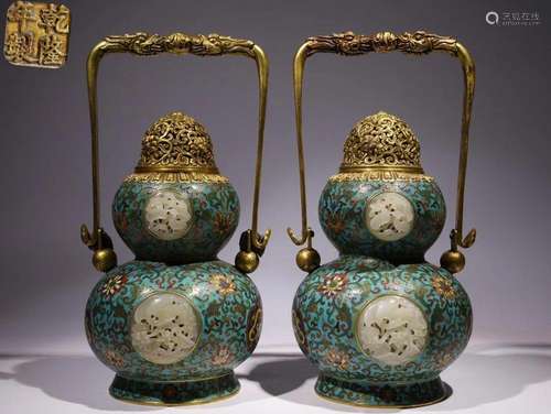 Qing Dynasty Qianlong Period - Gilt Bronze Cloisonne