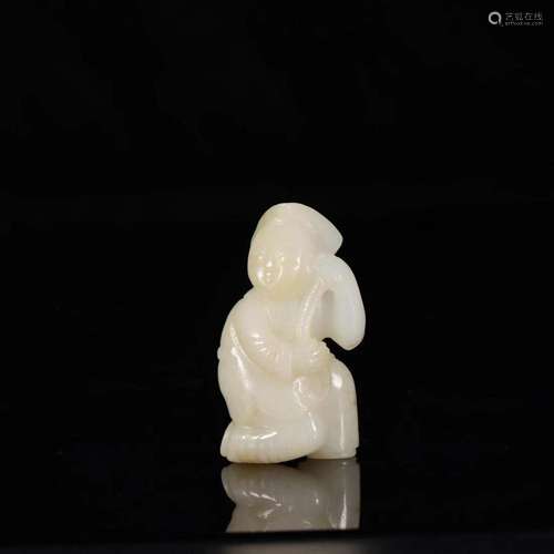 Qing Dynasty - Hetian Jade Boy