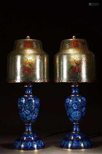 Cloisonne Floral Table Lamp