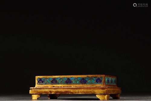 Qing Dynasty Qianlong Period - Bronze Cloisonne Floral