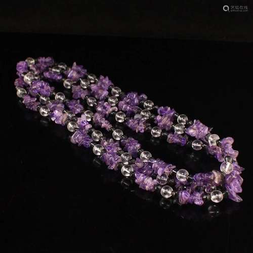 Chinese Amethyst Beads Necklace