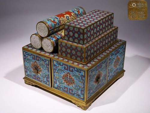 Qing Dynasty Qianlong Period - Cloisonne 'Lotus'