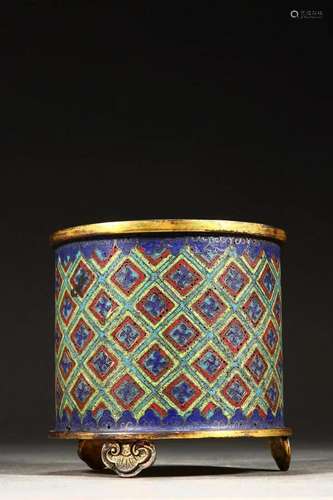 Qing Dynasty Qianlong Period - Cloisonne Tube Shaped