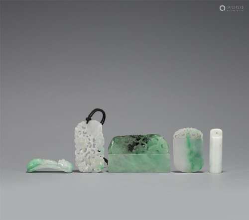 A GROUP OF CHINESE JADE DECORATIONS