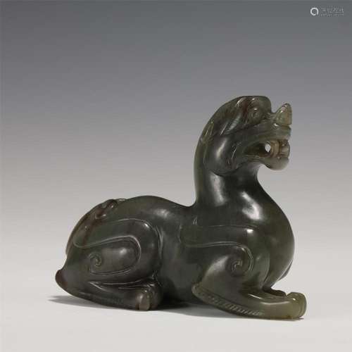 A CHINESE JADE LION