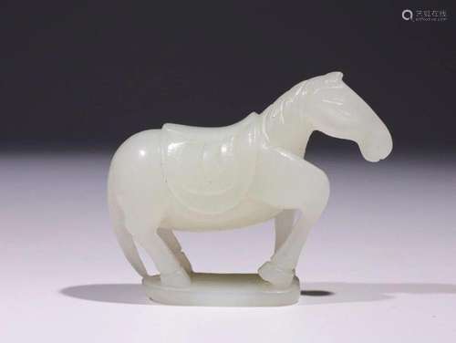 White Jade Horse Hand Piece