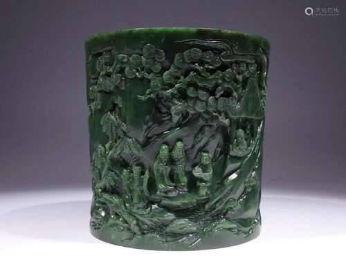 Qing Dynasty - Green Jade Landscape Character Story