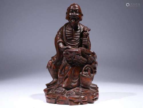 Qing Dynasty - Agarwood Elder Ornament