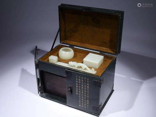 Qing Dynasty Qianlong Period - White Jade Stationery