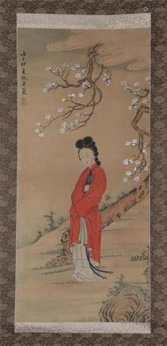 A CHINESE PAINTING OF FIGURE STORY