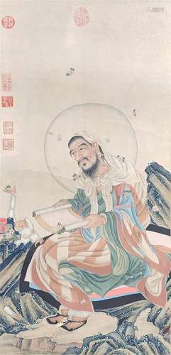 A CHINESE PAINTING OF FIGURE STORY