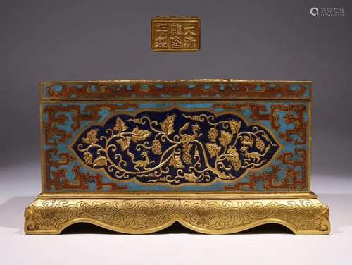 Qing Dynasty Qianlong Period - Gilt Bronze Cloisonne