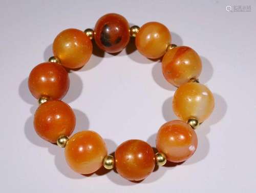 Agate Bead Bracelet