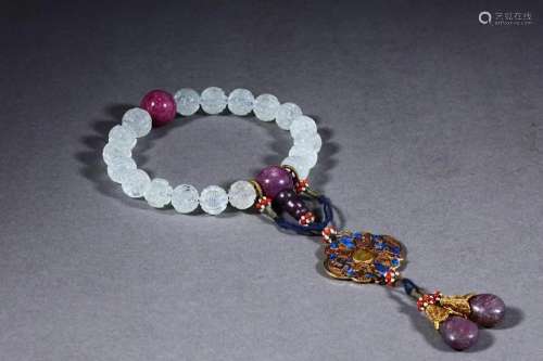 Qing Dynasty - Crystal Eighteen Bead Bracelet