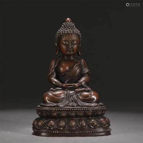 A CHINESE BRONZE FIGURE OR BUDDHA STATUE