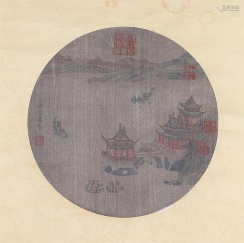 A CHINESE PAINTING OF PALACE