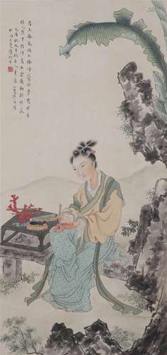 A CHINESE PAINTING OF FIGURE STORY