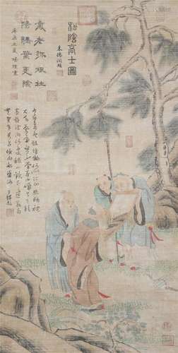 A CHINESE PAINTING OF FIGURE STORY