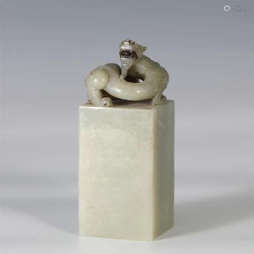 A CHINESE JADE SEAL