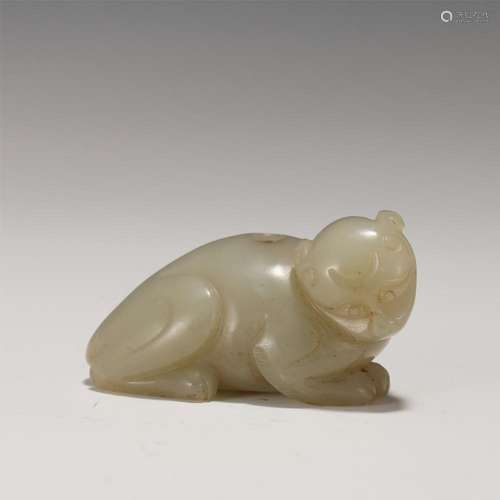 A CHINESE JADE LION