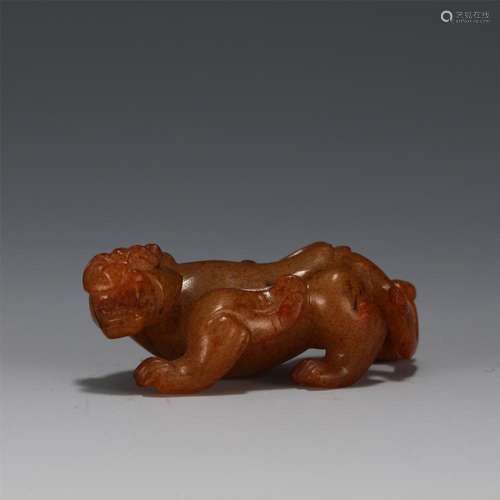 A CHINESE JADE LION