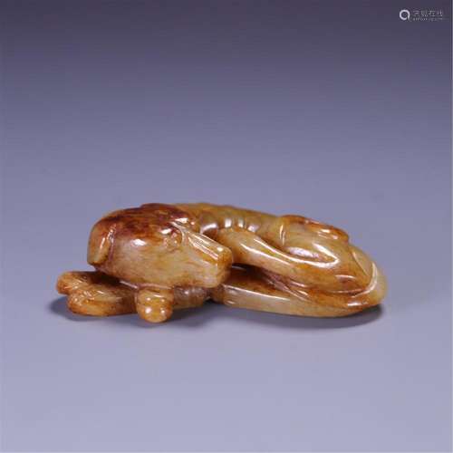 A CHINESE JADE DOG