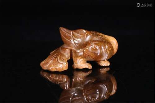 A CHINESE JADE EAGLE CARVED PIECE