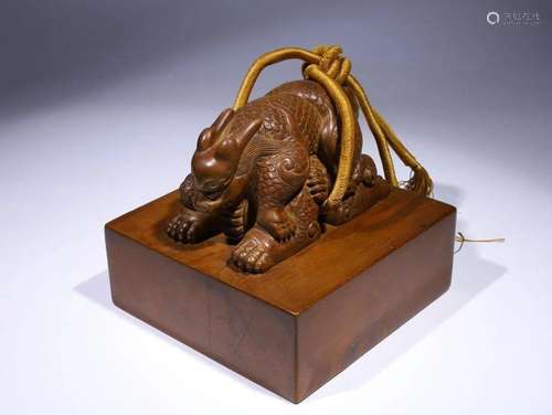 Qing Dynasty - Sandalwood Dragon Seal