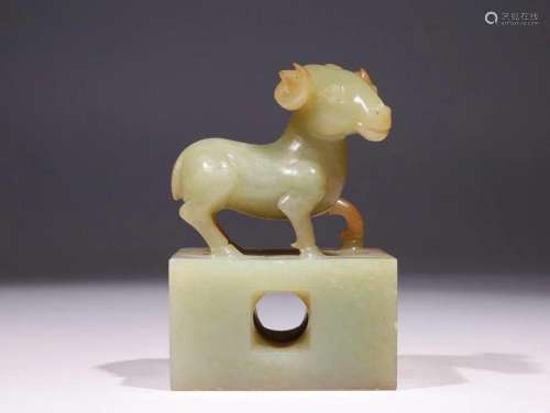 Qing Dynasty - White Jade Beast Seal