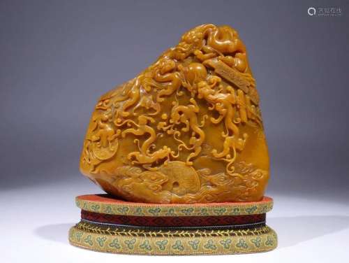 Qing Dynasty - Shoushan Tianhuang Chilong Seal