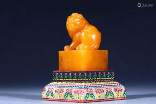 Shoushan Tianhuang Stone Auspicious Beast Seal