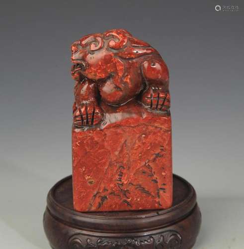 SHOU SHAN STONE ANIMAL TOP SEAL