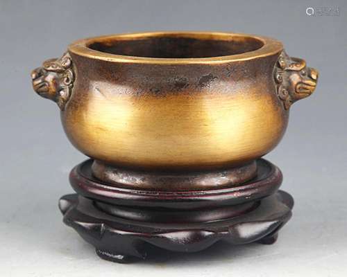 DOUBLE EAR BRONZE CENSER