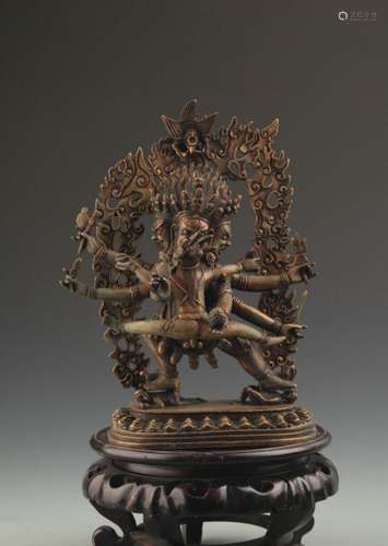 A RARE TIBETAN BUDDHISM TAKKIRAJA FIGURE