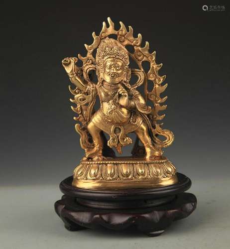 TIBETAN BUDDHISM BRONZE VAJRAPANI STATUE