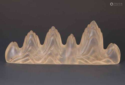 RARE FINE CRYSTAL MOUNTAIN STYLE PEN STAND