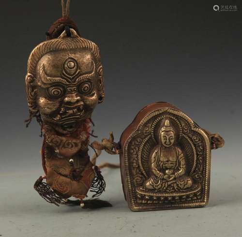 GROUP OF FINE TIBETIAN BUDDHISM RELIGIOUS OBJECT