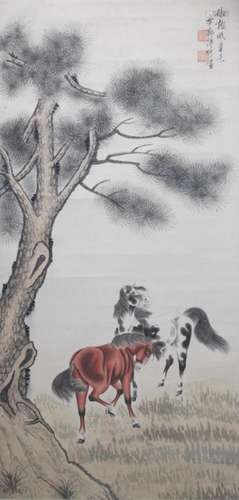 A CHINESE PAINTING ATTRIBUTED TO BO XIN