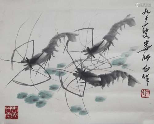 LOU SHI BAI CHINESE PAINTING, ATTRIBUTED TO