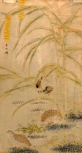 A FINE CHINESE PAINTING ATTRIBUTED TO LI GONG QI