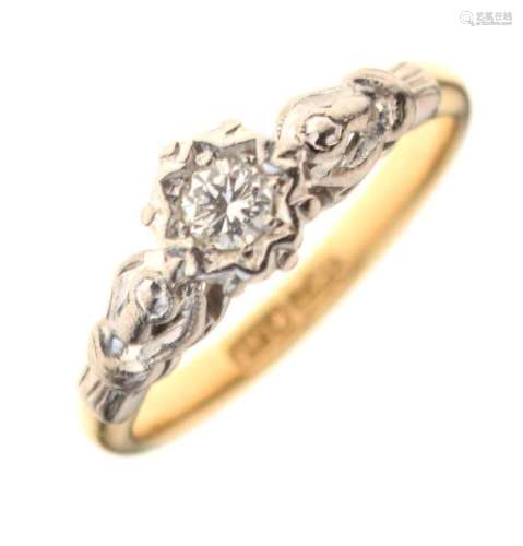 Single stone illusion set diamond ring