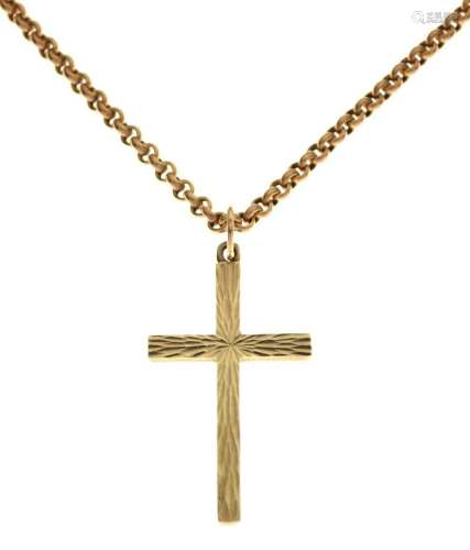 9ct gold cross on chain