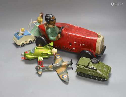 A group of Dink toys diecast models including and a Triang m...