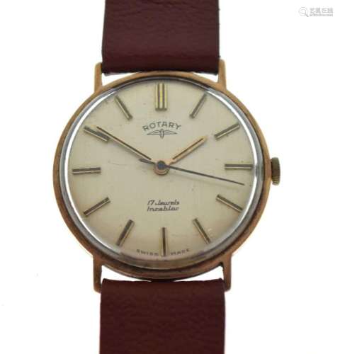 Rotary - Gentlemans 9ct gold wristwatch